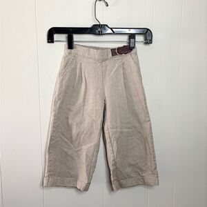 Hope & Henry tan brown equestrian organic cotton wide leg pants size 5 girls